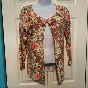 VTG‎ Floral Brown Cardigan